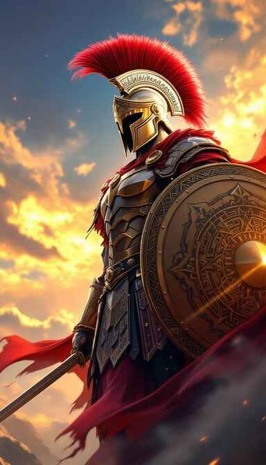 Warrior's Sunset Glory