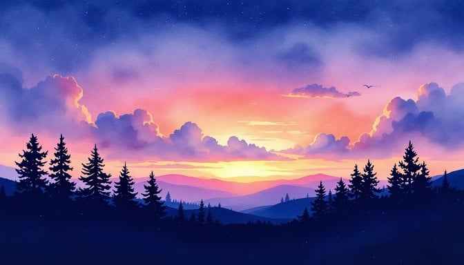 Purple Mountain Sunset