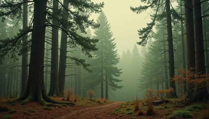 Misty Forest Path