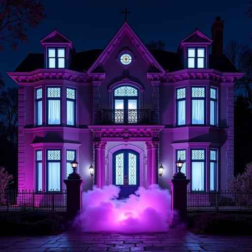 Neon Victorian Mansion