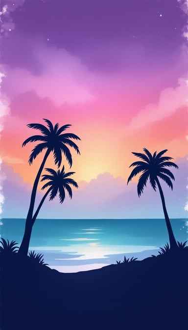 Tropical Twilight Silhouettes Tropical Twilight Silhouettes