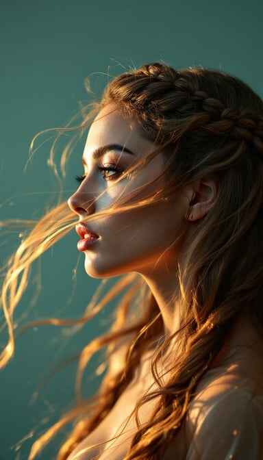Golden Profile Portrait