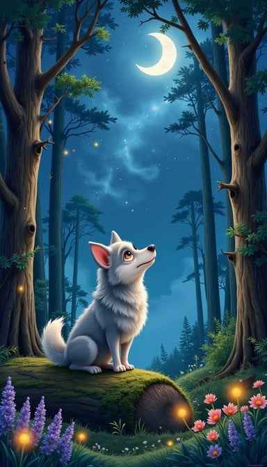 Moongazing Forest Wolf