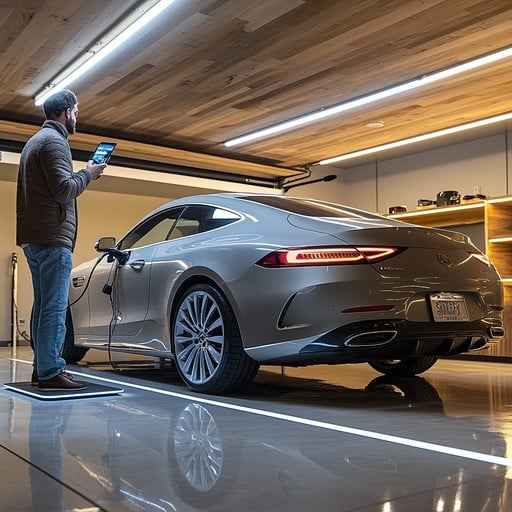 Man Observing Car