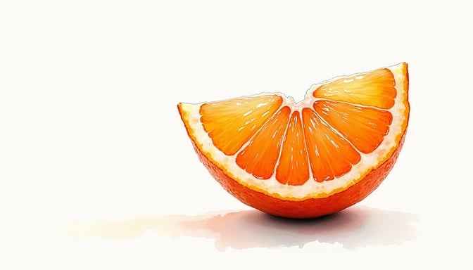 Vibrant orange slice Vibrant orange slice