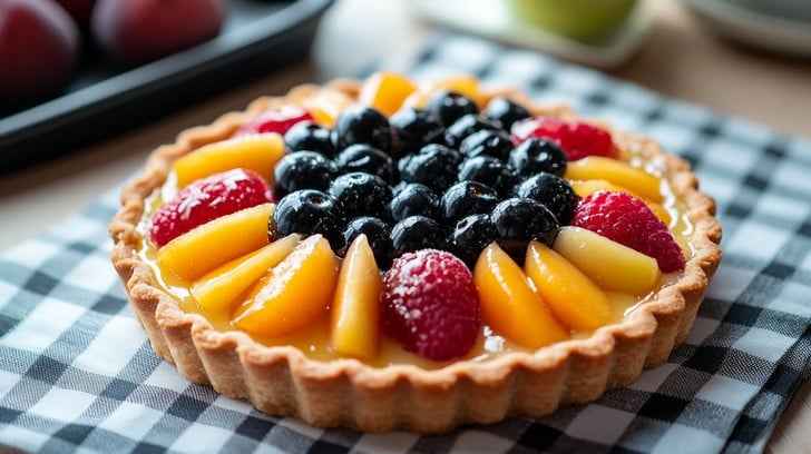 Colorful fruit tart