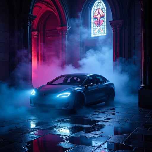 Neon Gothic Elegance