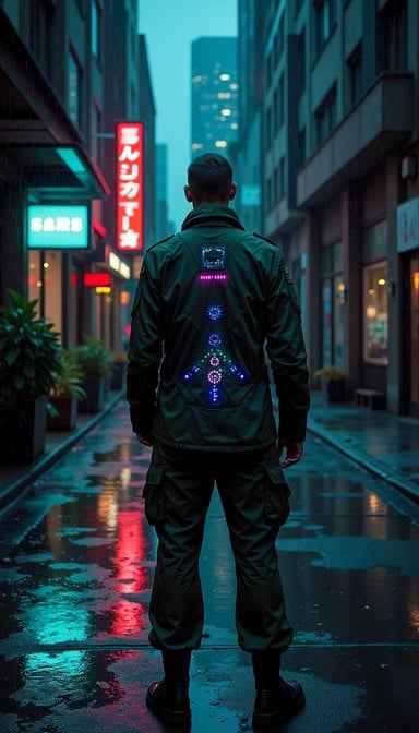 Neon Rain Walker