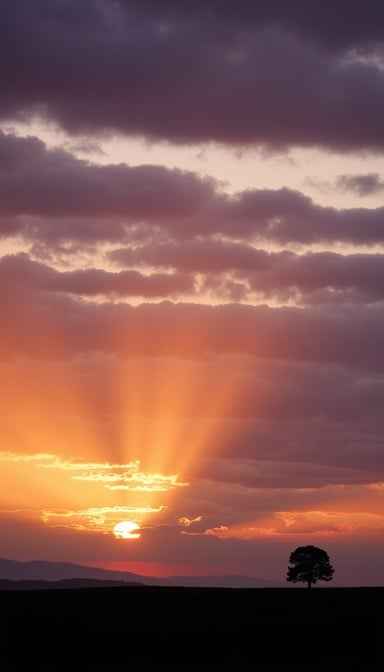 Radiant Sunset Beams