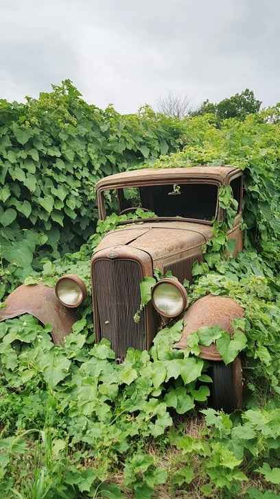 Abandoned vintage car Abandoned vintage car