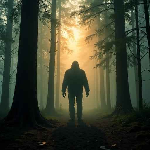 Misty forest silhouette Misty forest silhouette