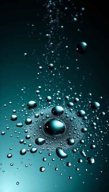 Ascending water droplets Ascending water droplets