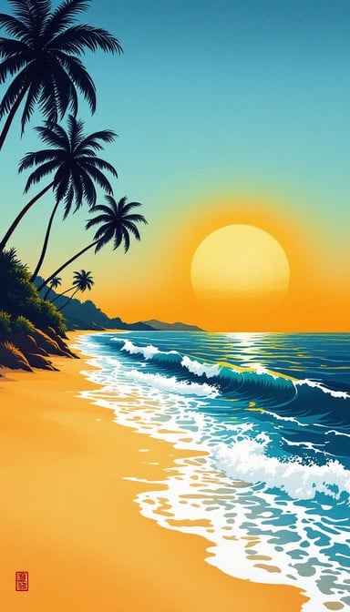Tropical Paradise Sunset Tropical Paradise Sunset