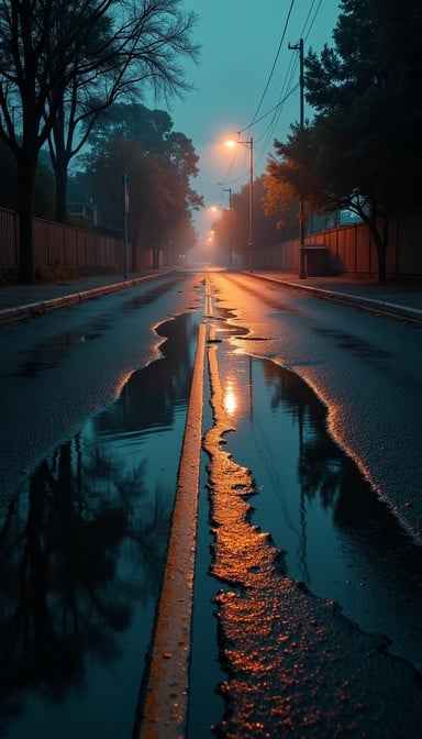 Rainy Night Reflections Rainy Night Reflections