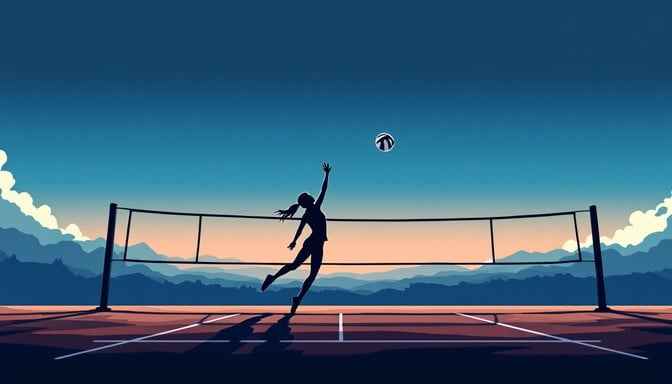 Volleyball Sunset Silhouette Volleyball Sunset Silhouette