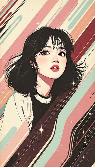 Retro Anime Portrait