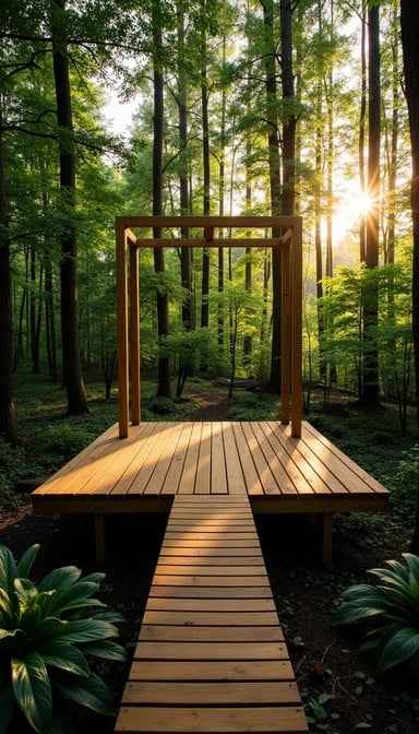 Sunlit Forest Deck
