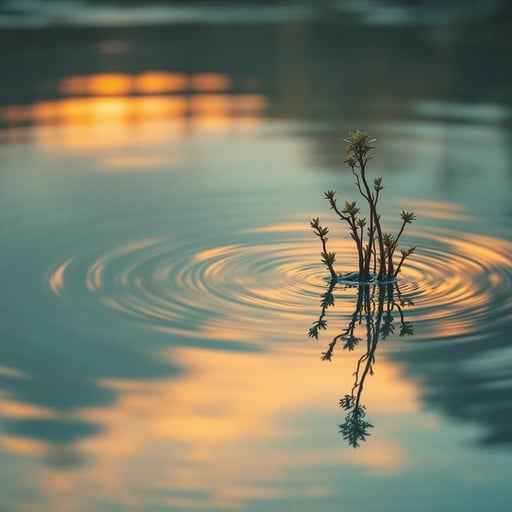Golden Water Reflection Golden Water Reflection