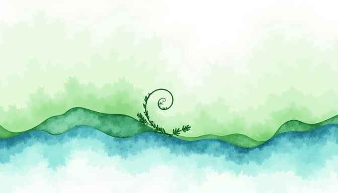 Tranquil Green Swirl