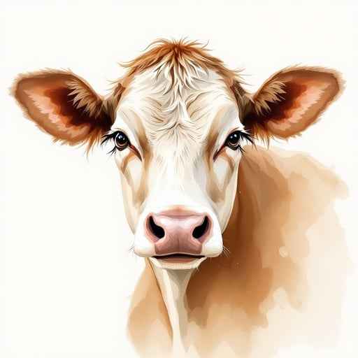 Gentle Bovine Portrait Gentle Bovine Portrait