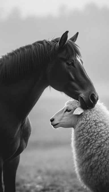 Horse Meets Sheep