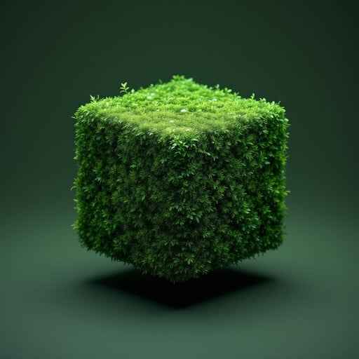 Mossy Floating Cube