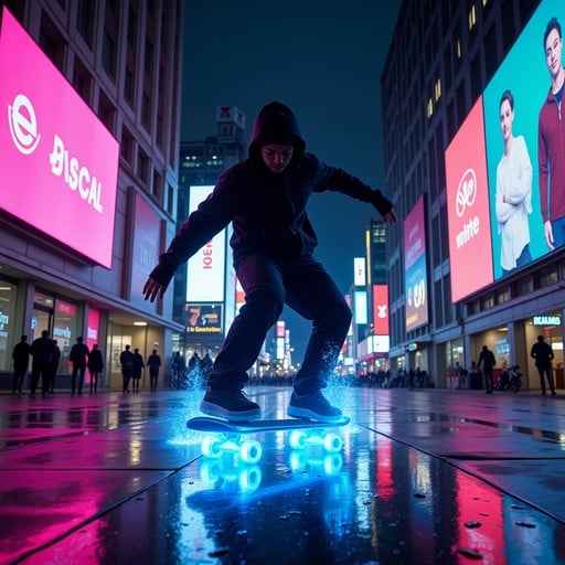 Neon Skateboard Glow Neon Skateboard Glow