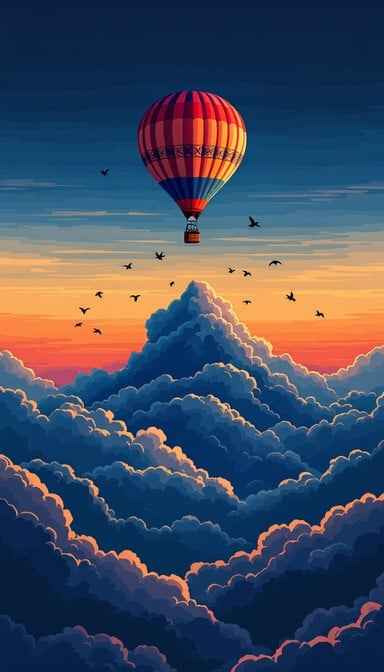 Sunset Balloon Journey