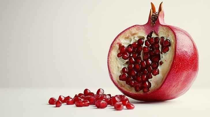 Open pomegranate fruit