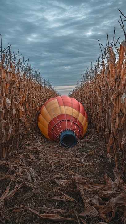 Grounded Hot Air Balloon Grounded Hot Air Balloon