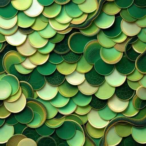 Shimmering Green Scales