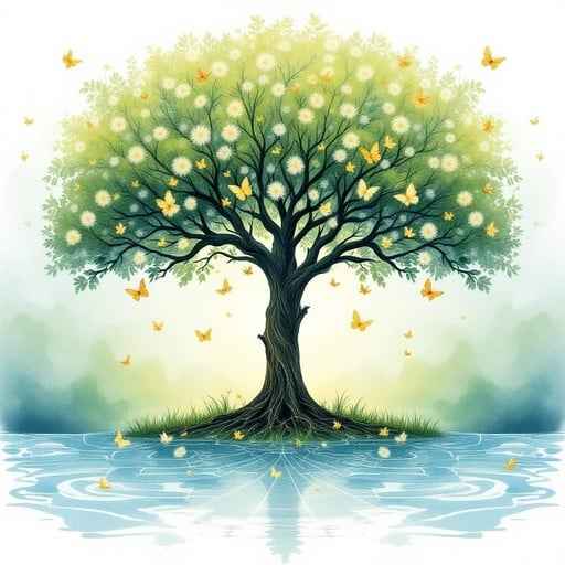 Butterfly Tree Reflection Butterfly Tree Reflection