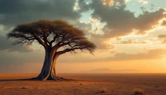 Majestic Baobab Silhouette