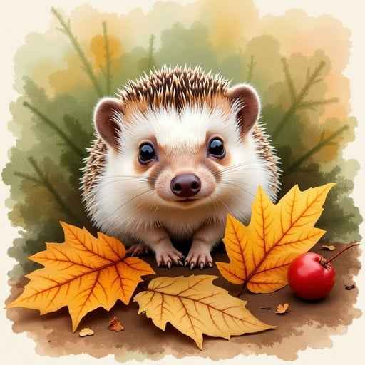 Curious Hedgehog Peeks