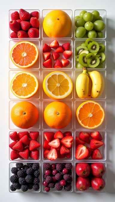 Colorful Fruit Grid