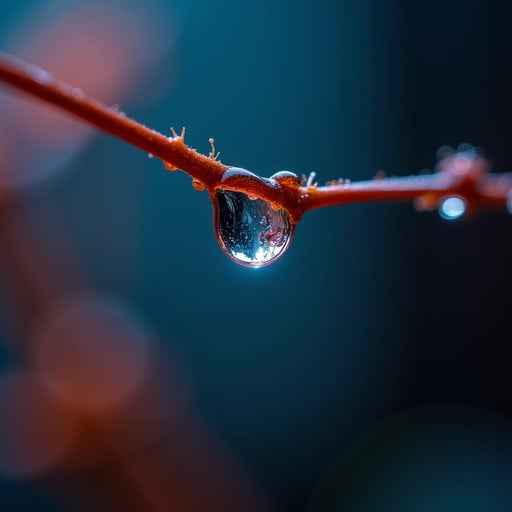 Suspended liquid jewel
