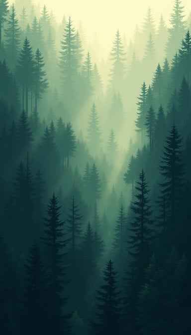 Misty Forest Silhouettes Misty Forest Silhouettes