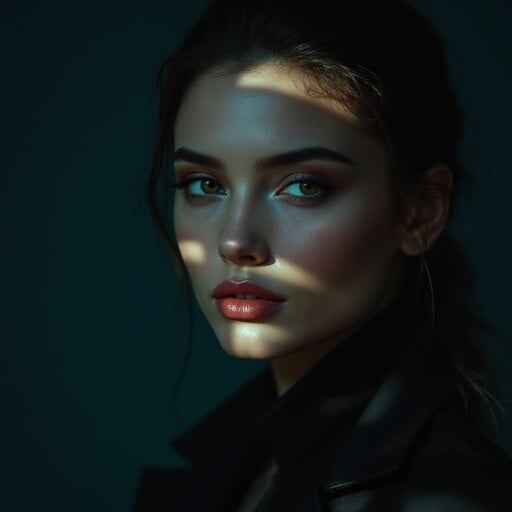 Dramatic Teal Portrait