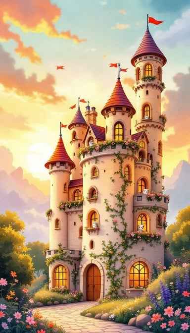 Magical Castle Sunset Magical Castle Sunset