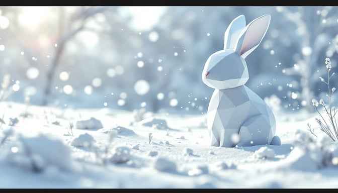 Geometric Winter Bunny Geometric Winter Bunny