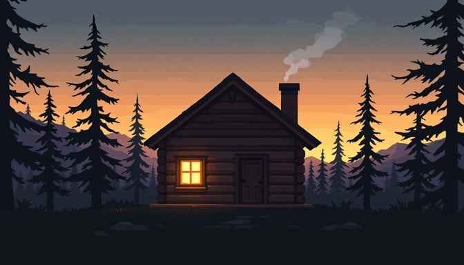 Cozy Cabin Dusk Cozy Cabin Dusk