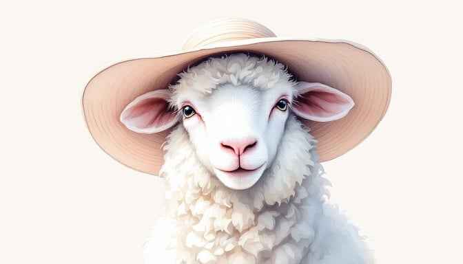 Stylish Sheep Watercolor Stylish Sheep Watercolor