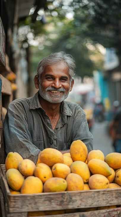 Smiling Fruit Vendor Smiling Fruit Vendor
