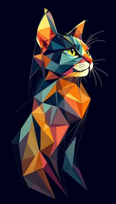 Prismatic Cat Art Prismatic Cat Art