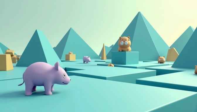 Low-Poly Game Landscape Low-Poly Game Landscape