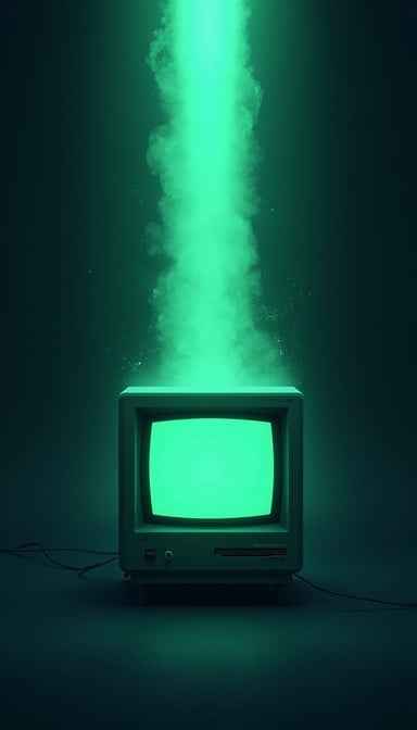 Glowing Green Television