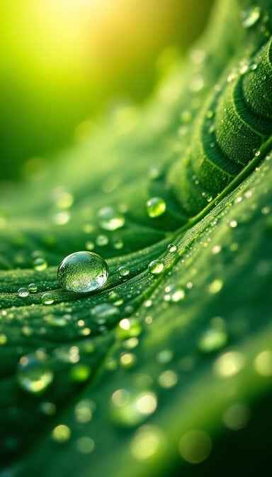 Dewdrops On Green Dewdrops On Green