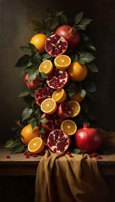 Dramatic Fruit Cascade