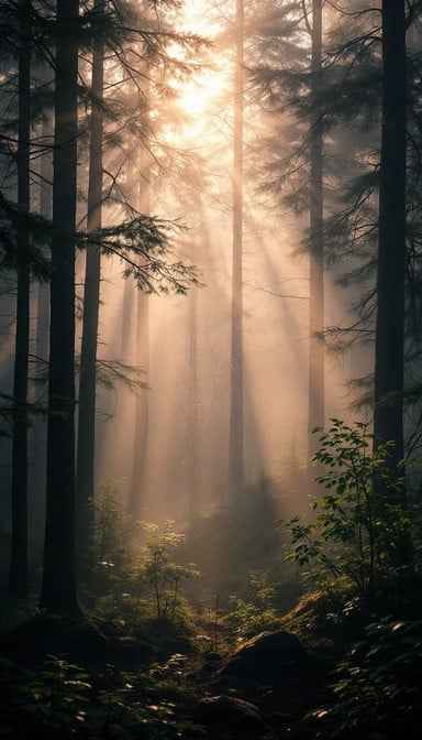 Misty Forest Dawn
