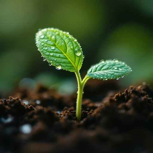 Dewdrop Seedling Emerges
